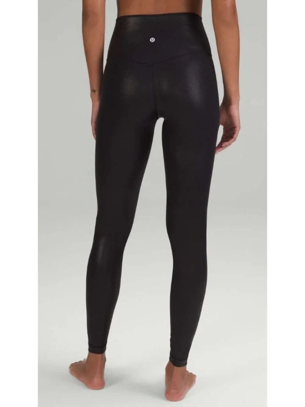 Lululemon Align High-Rise Pant Full Length Shine Foil Print Black-sz 6